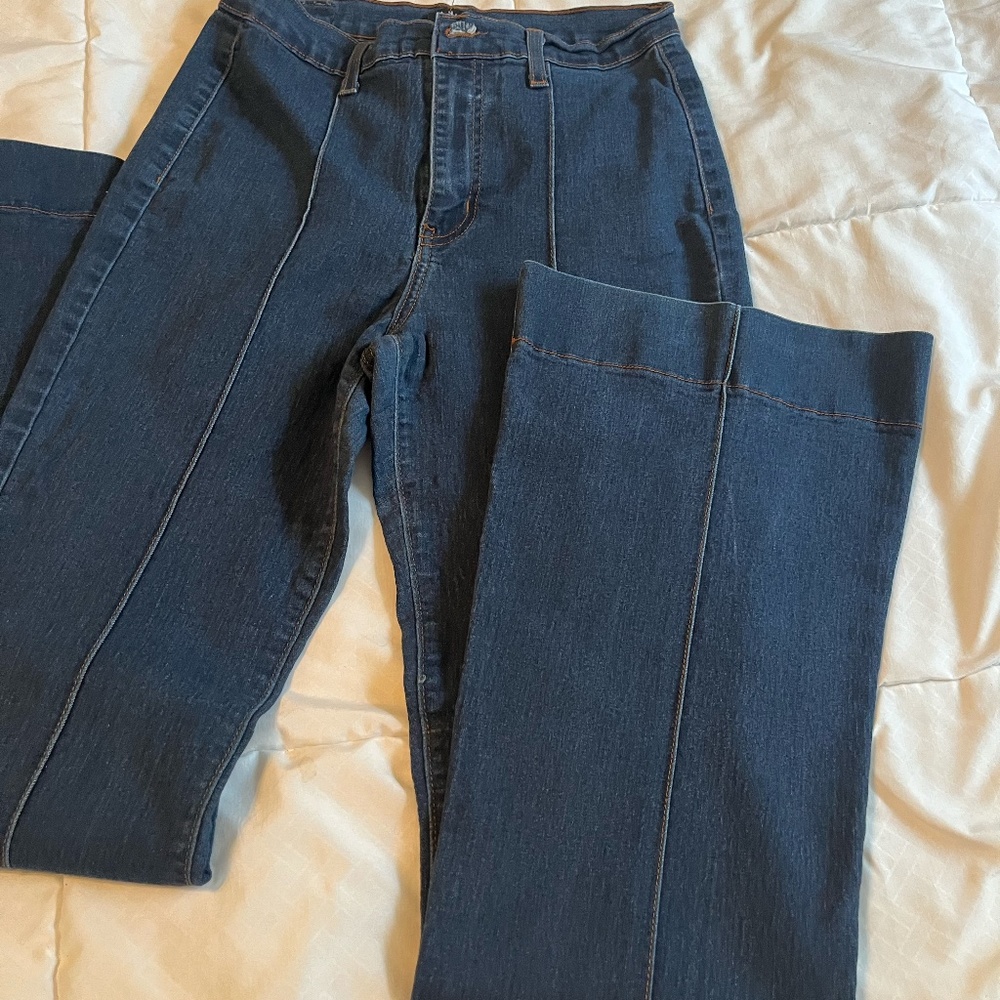 Womens High Waist Trouser Jeans
